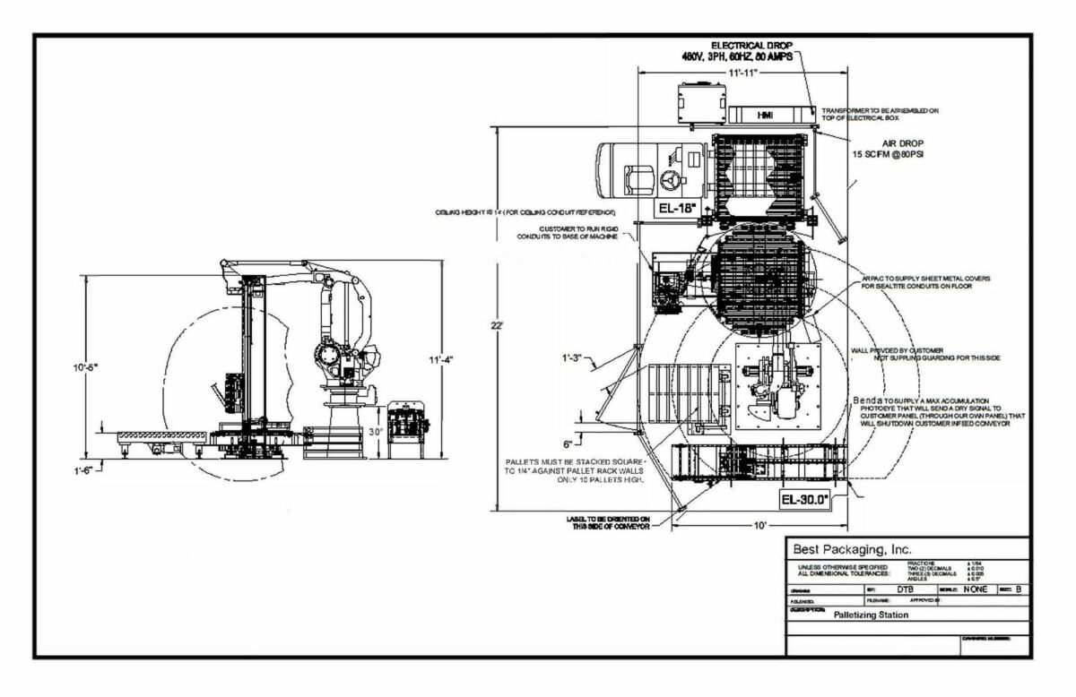 Palletizer Approval Specification Drawing