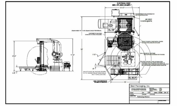 Palletizer Approval Specification Drawing