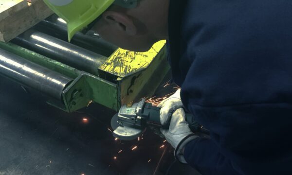 man working with the equipment