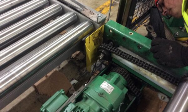 man working with the equipment